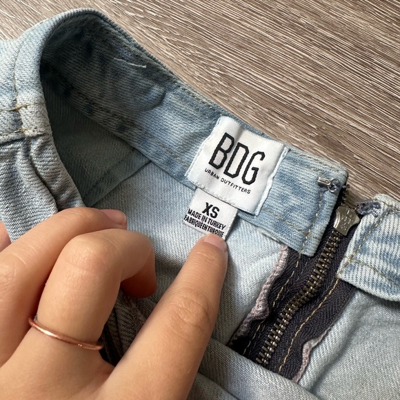 XS BDG Lightwash Jean Mini Skirt - Picture 2 of 2